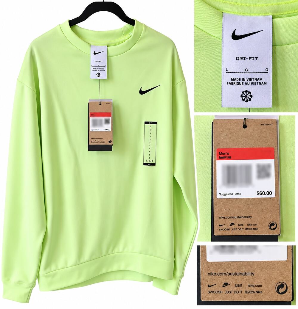 Nike Dri-FIT Men’s Long-Sleeve Shirt – Volt/Lime Green